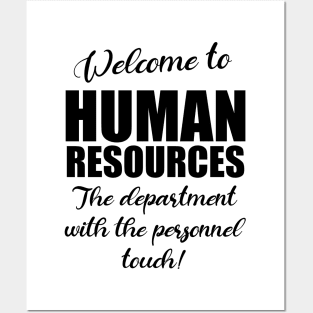 Welcome to Human Resources Department Posters and Art